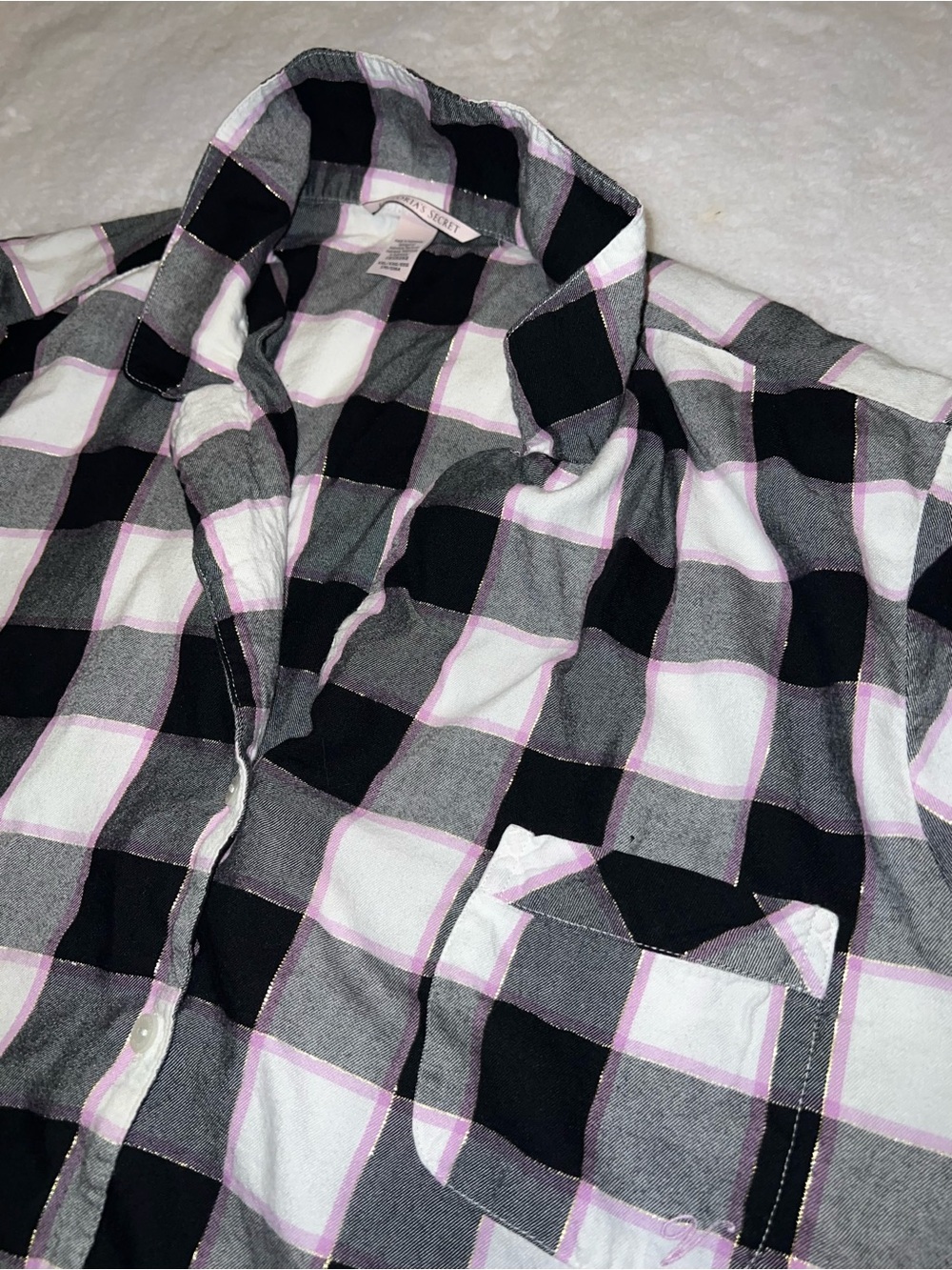Victoria's Secret XXL Plaid Button-Down Pajama Top